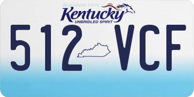 KY license plate 512VCF
