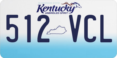 KY license plate 512VCL