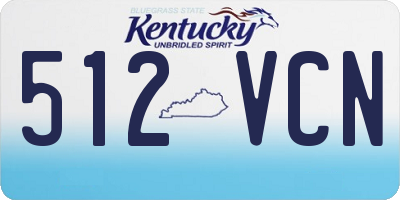 KY license plate 512VCN