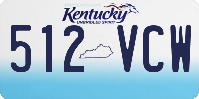 KY license plate 512VCW