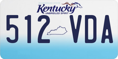 KY license plate 512VDA