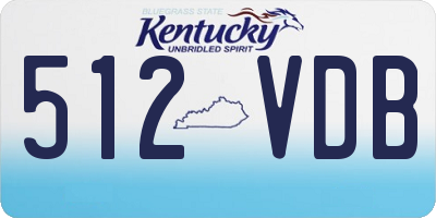 KY license plate 512VDB