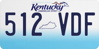 KY license plate 512VDF