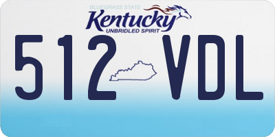 KY license plate 512VDL