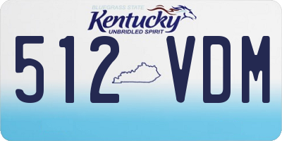 KY license plate 512VDM