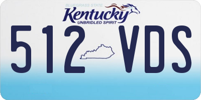 KY license plate 512VDS