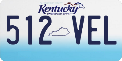 KY license plate 512VEL