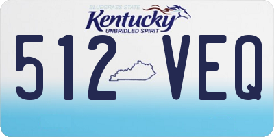 KY license plate 512VEQ