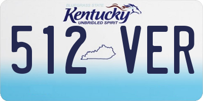 KY license plate 512VER