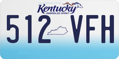 KY license plate 512VFH
