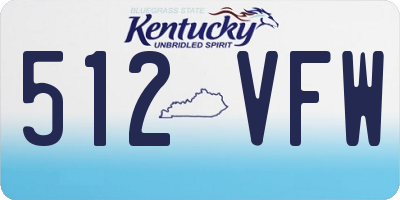 KY license plate 512VFW