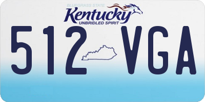 KY license plate 512VGA