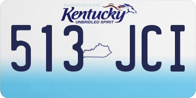 KY license plate 513JCI