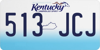 KY license plate 513JCJ