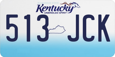 KY license plate 513JCK