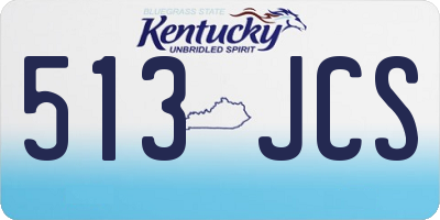 KY license plate 513JCS