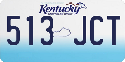KY license plate 513JCT