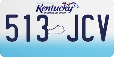 KY license plate 513JCV