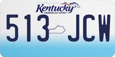 KY license plate 513JCW