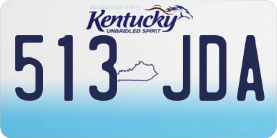 KY license plate 513JDA