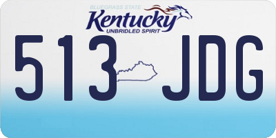 KY license plate 513JDG