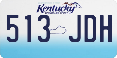 KY license plate 513JDH