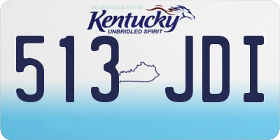 KY license plate 513JDI