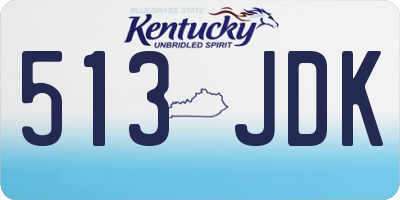 KY license plate 513JDK
