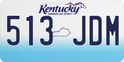 KY license plate 513JDM
