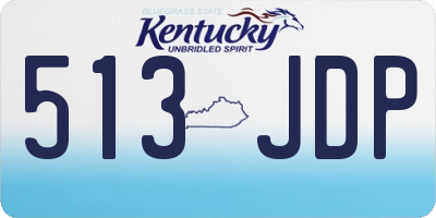 KY license plate 513JDP