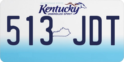 KY license plate 513JDT