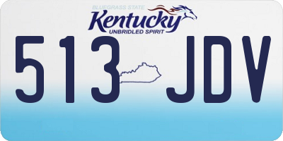 KY license plate 513JDV
