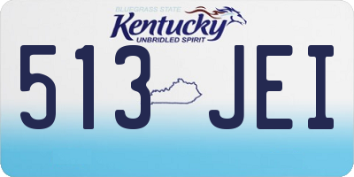 KY license plate 513JEI