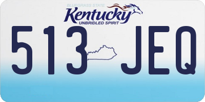 KY license plate 513JEQ