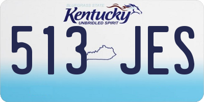 KY license plate 513JES