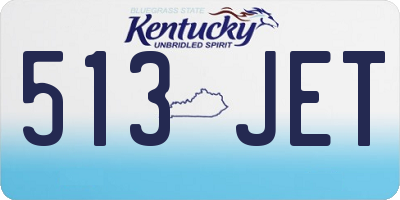 KY license plate 513JET