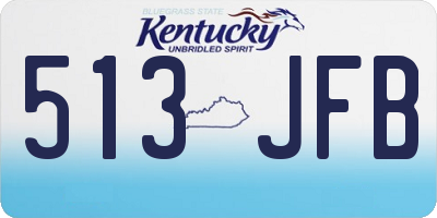 KY license plate 513JFB