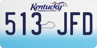 KY license plate 513JFD