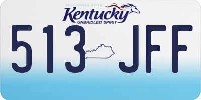 KY license plate 513JFF