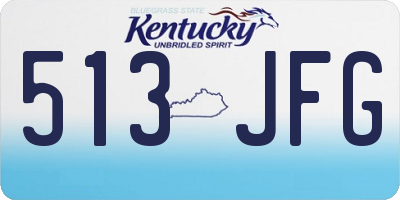 KY license plate 513JFG