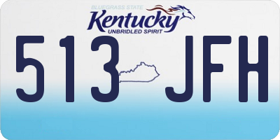 KY license plate 513JFH