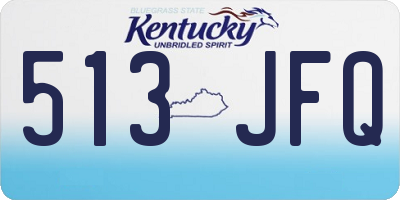 KY license plate 513JFQ