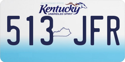 KY license plate 513JFR