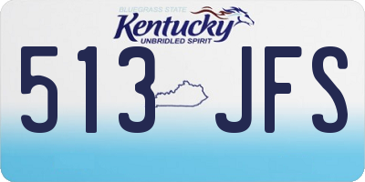 KY license plate 513JFS