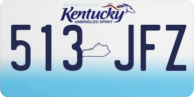 KY license plate 513JFZ