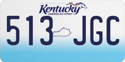 KY license plate 513JGC