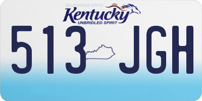 KY license plate 513JGH