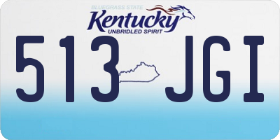 KY license plate 513JGI