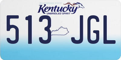 KY license plate 513JGL