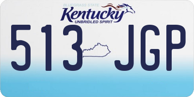 KY license plate 513JGP
